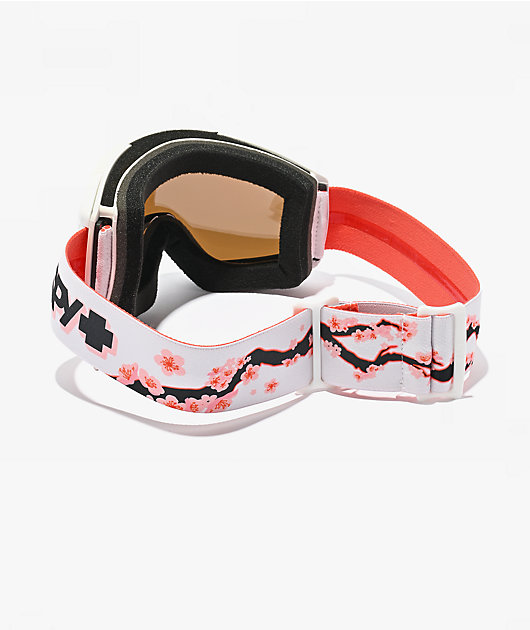 Spy Raider Blossom White & Black Mirror Snowboard Goggles