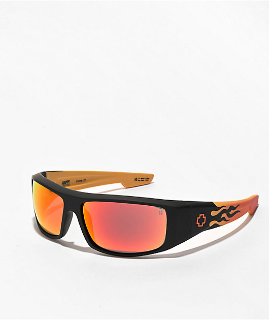 Spy Flynn Sunglasses - Matte Black - Happy Bronze with Green Spectra M –  Rumors Skate and Snow