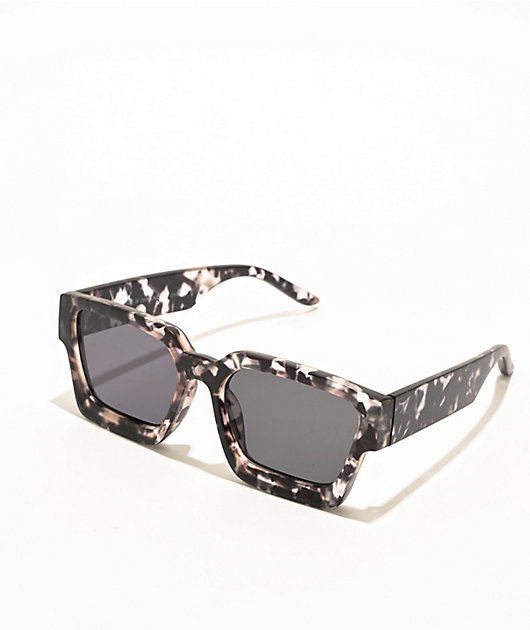 TMT × Marbles MAT BLACK SUNGLASSES CLUBMASTER MARBLE Sunglasses in Black and Dark Grey - RB3016