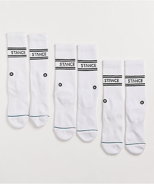 Stance Basic White 3 Pack Crew Socks
