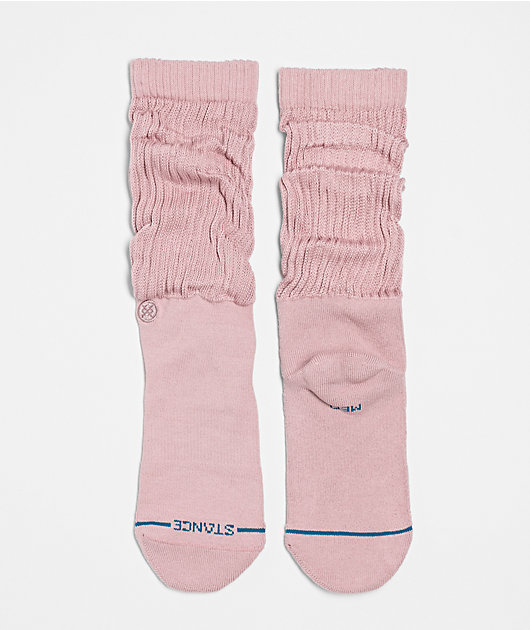 Stance Icon Pink Slouch Crew Socks