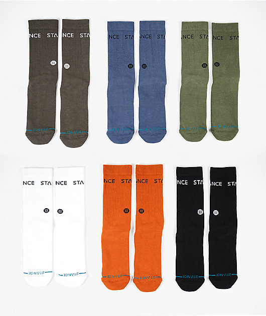 Stance Origin 6 Pack Crew Socks