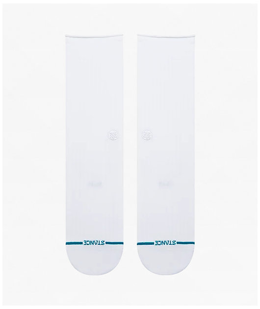Stance Rolled Solid White Crew Socks