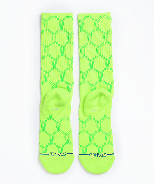 Stance x Billie Eilish Grin Sock Neon Green - Billion Creation