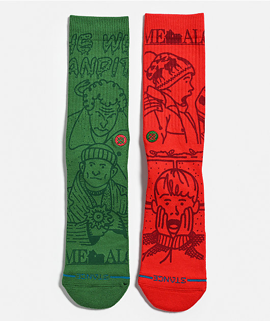 Stance x Home Alone Red & Green Crew Socks