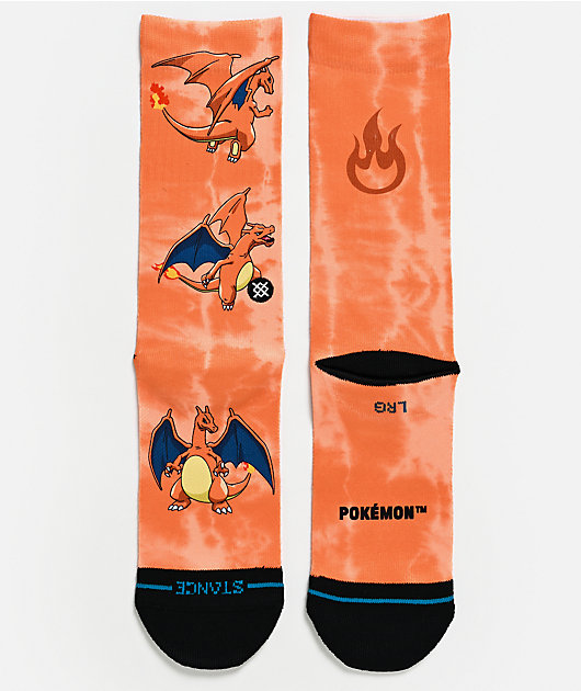 Stance x Pokémon Charizard Orange Crew Socks