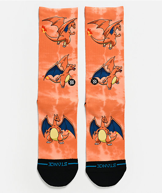 Stance x Pokémon Charizard Orange Crew Socks