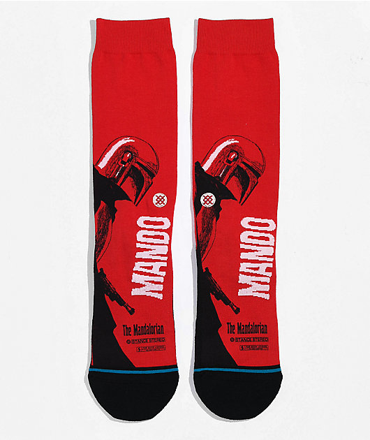 Stance x Star Wars Mando Rest calcetines rojos