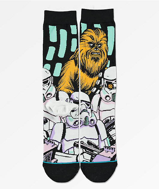 Postura Star Wars pulir Chewie Crew Socks en Gris