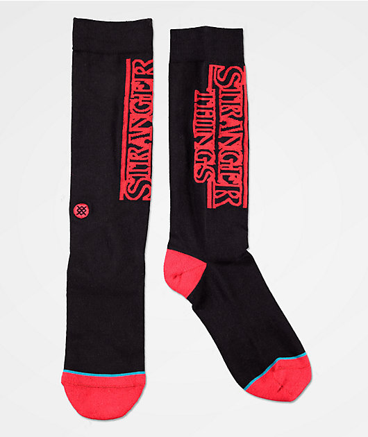 Stance x Stranger Things Black & Red Crew Socks