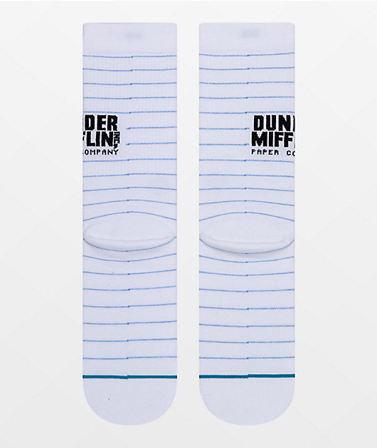 Stance x The Office Dunder Mifflin White Crew Socks