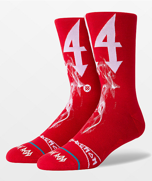 x Trippie Redd White \u0026 Red Crew Socks