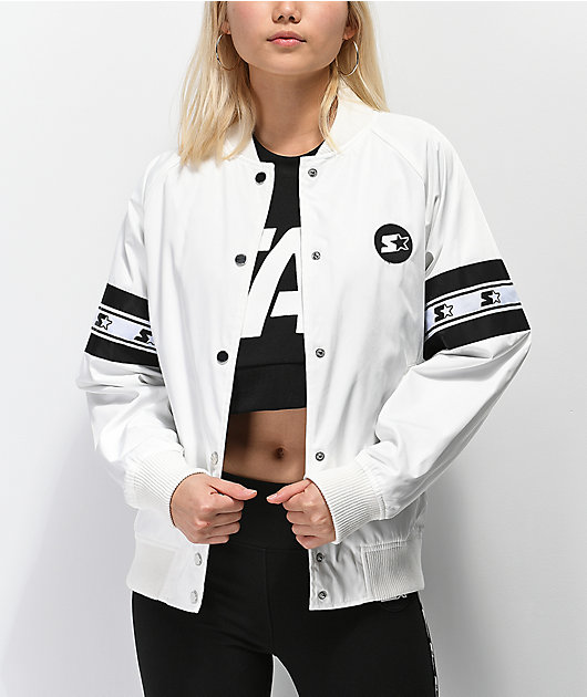 adidas white bomber jacket