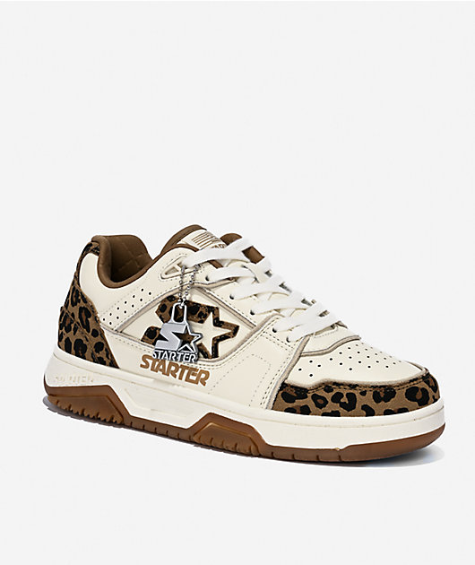 Starter Fast Break Leopard Print, Brown & Cream Shoes | Zumiez