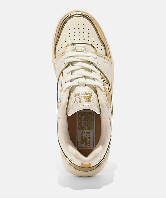 Starter Fast Break White & Gold Shoes