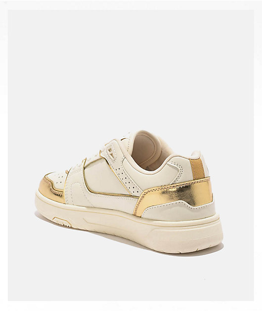 Starter Fast Break White & Gold Shoes | Zumiez