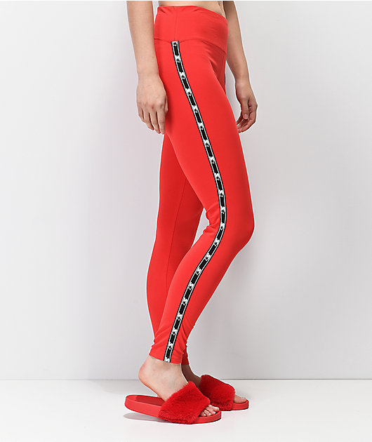 Starter leggings rojos con cinta