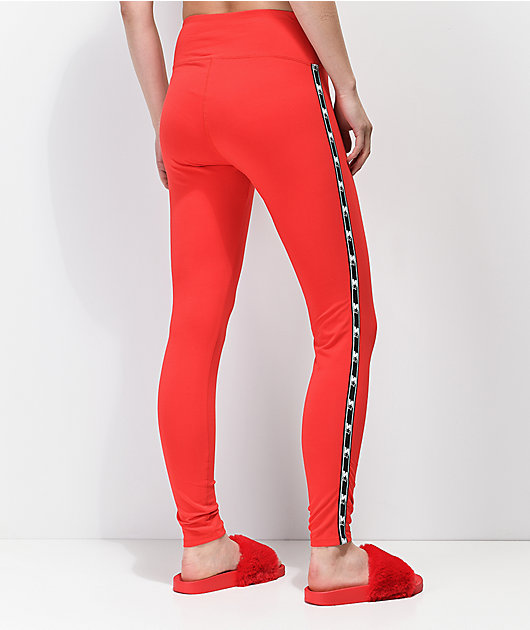 Starter leggings rojos con cinta