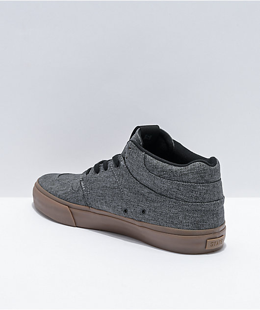 State Mercer Grey Chambray & Gum Skate Shoes