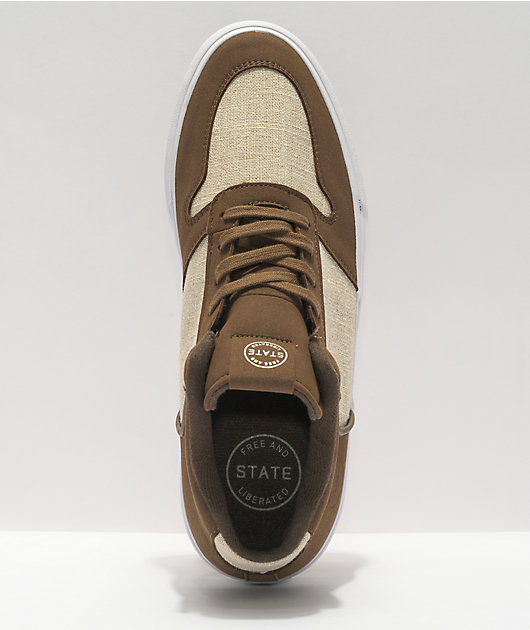 State Stearling Dark Brown Hemp Skate Shoes