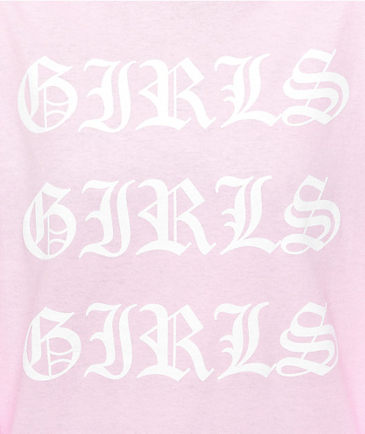 Stay Cute Girls Girls Girls Pink Long Sleeve T-Shirt