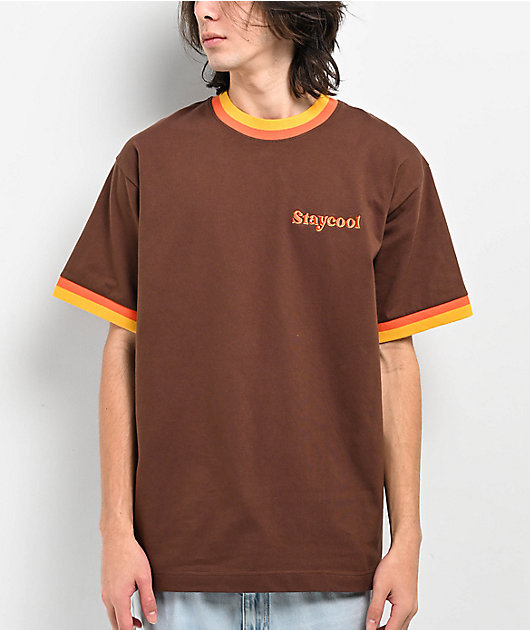 Orange and Brown 70's Groovy Shirt Orange and Brown 70's Groovy Shirt