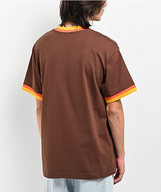 Staycoolnyc 70s Brown Orange Ringer T Shirt Zumiez