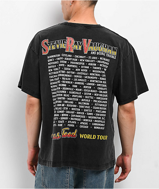 Stevie Ray Vaughn Texas Flood Black Wash T-Shirt