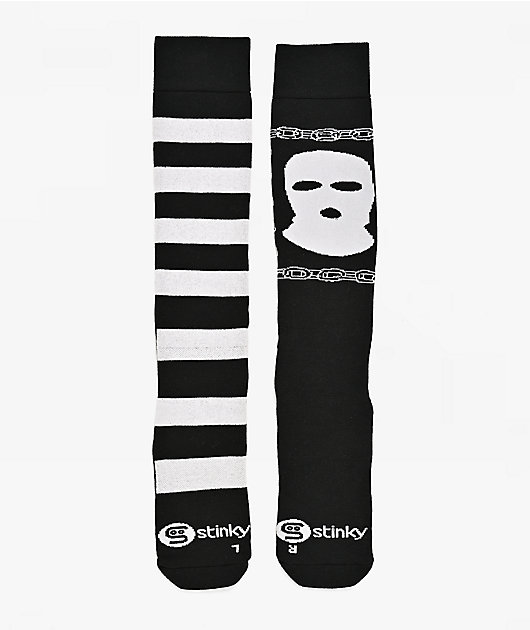 Stinky Socks Criminal Black Snowboard Socks
