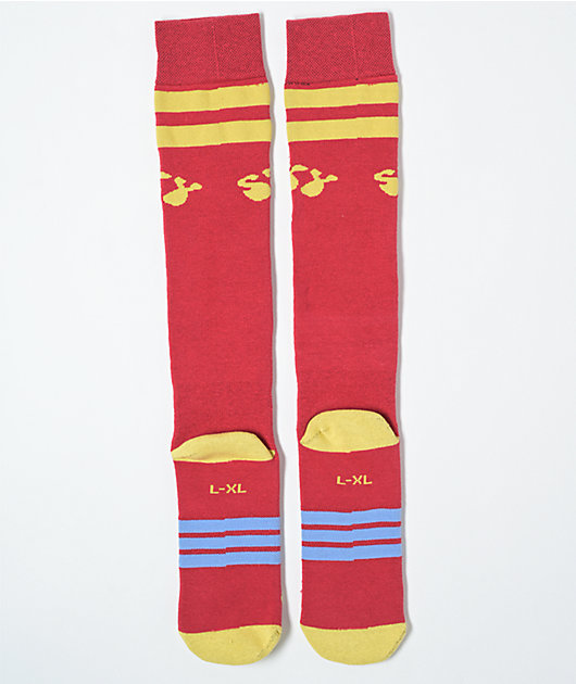 Stinky Socks Shrum Red Snowboard Socks