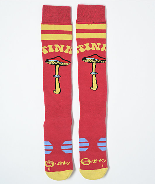 Stinky Socks Shrum Red Snowboard Socks