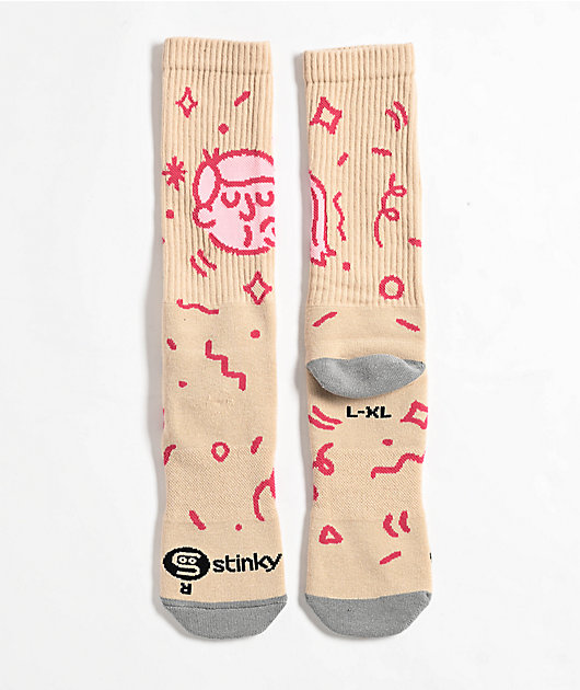 Stinky Socks x Ivan Pif Travis Mina Natural Crew Socks
