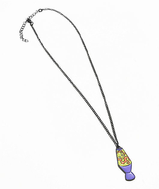 Stone + Locket Lava Lamp Charm Necklace
