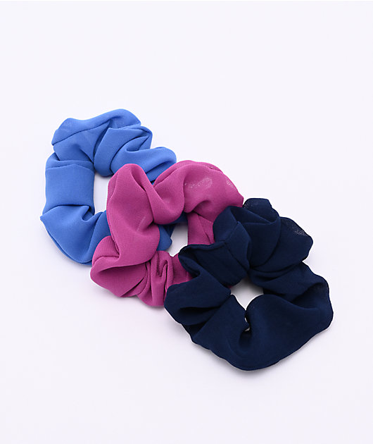 Stone + Locket Magenta Blues 3 Pack Scrunchies