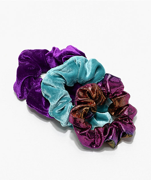 Stone + Locket Velvet & Metallic 3 Pack Scrunchies