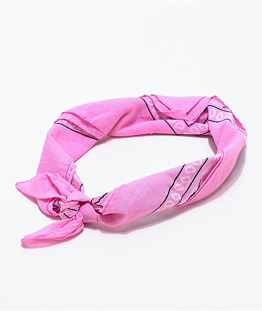 Stone + Locket bandana rosa clásica