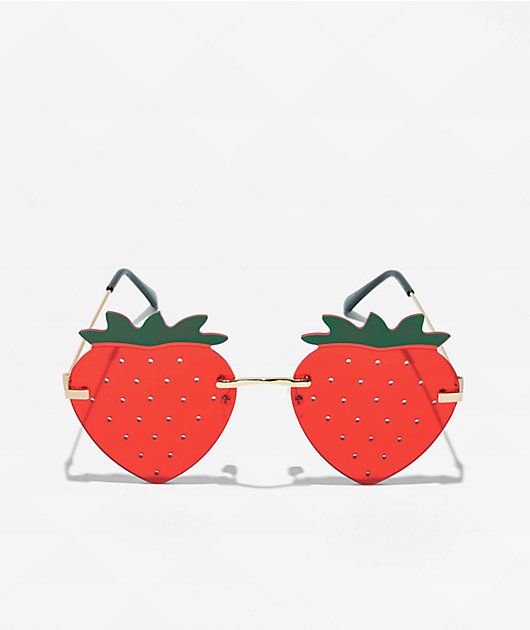 Strawberry Red Sunglasses | Zumiez display picture 1