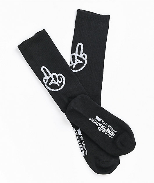 Straye Birdie Black Crew Socks