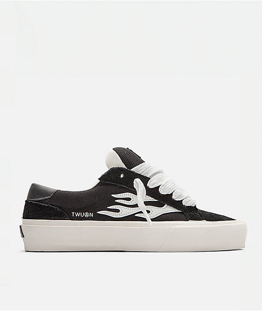 Straye Dixon Logan Puff Black & White Skate Shoes | Zumiez