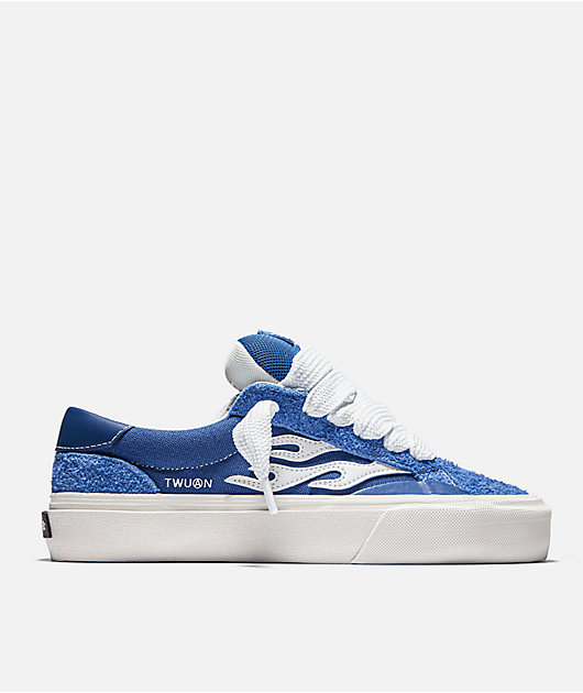 Straye Dixon Logan Puff Blue & White Skate Shoes | Zumiez