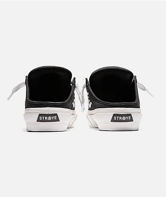 Straye Logan Puff Black & White Mule Slippers