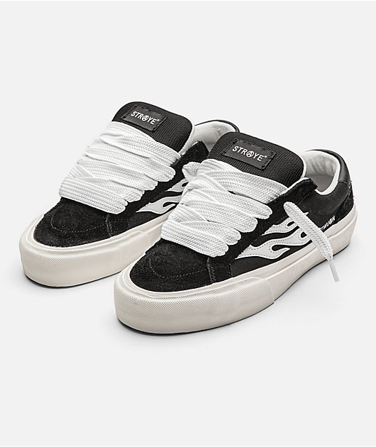 Straye Logan Puff Black & White Skate Shoes