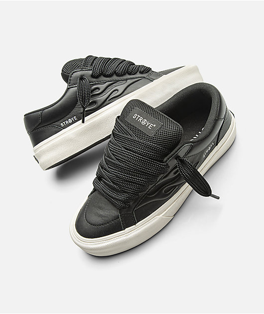 Straye Logan Puff Black Bevel Skate Shoes