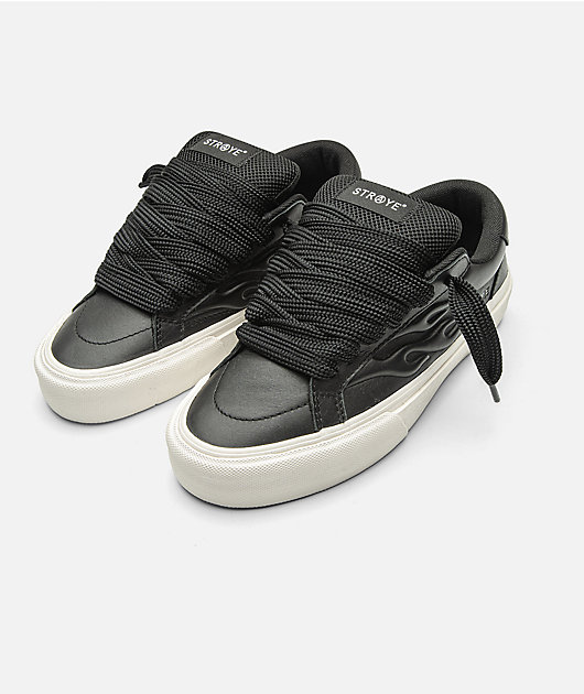 Straye Logan Puff Black Bevel Skate Shoes