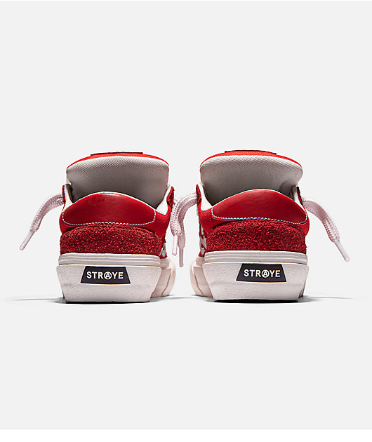 Straye Logan Puff Red & White Skate Shoes