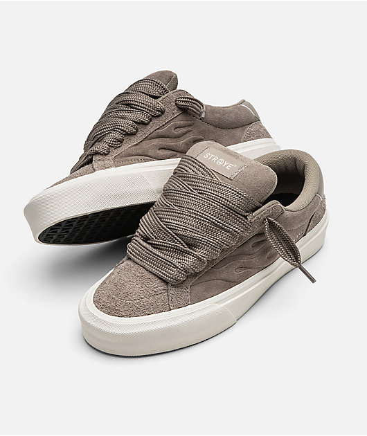 Straye Logan Puff Taupe Bevel Skate Shoes