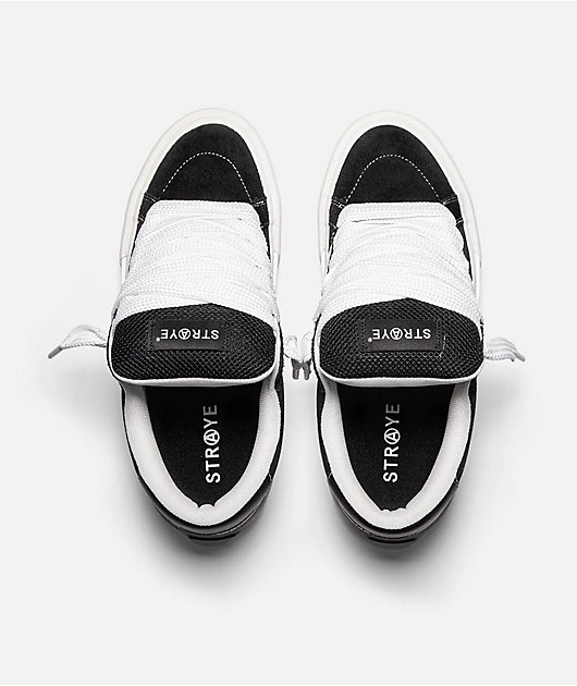 Straye Logan Stomper Black & White Skate Shoes