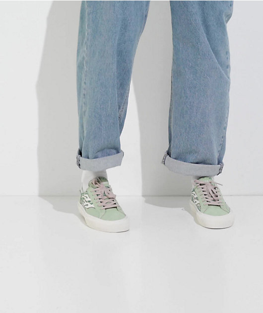 Straye Logan Tallywood Floral Teal Skate Shoes video