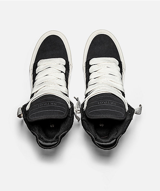 Straye SKTP.01 Black & White Skate Shoes