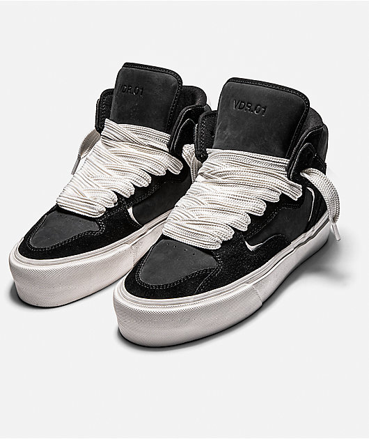 Straye VDR .01 Black & White High Top Skate Shoes